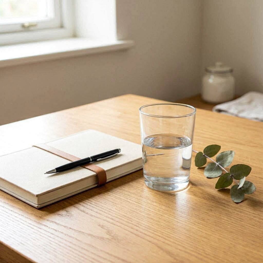 a glass of water